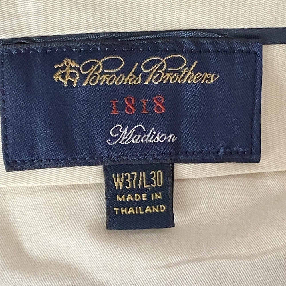 Brooks Brothers Madison 1818 Dress Pants Mens 37/30 Black 100% Wool Classic - Picture 4 of 5
